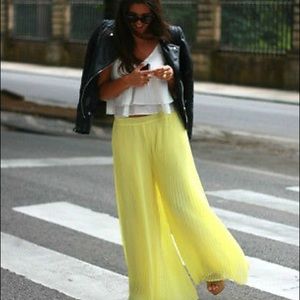 ZARA yellow wide palazzo